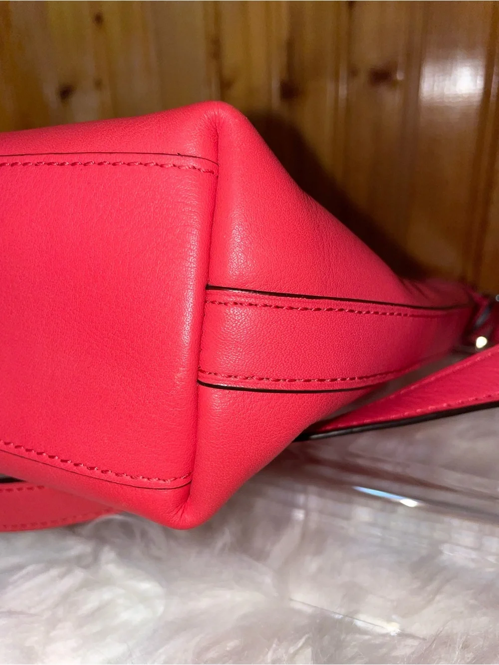 Coach Taylor Zip Top Crossbody Bag 19901 Coral Pink Leather Tassel with Dust Bag